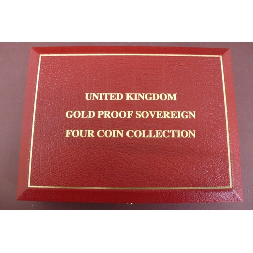 239 - 1999 UK gold proof sovereign four coin set cased with certificate No. 0273 £5, £2, sovereign and hal... 