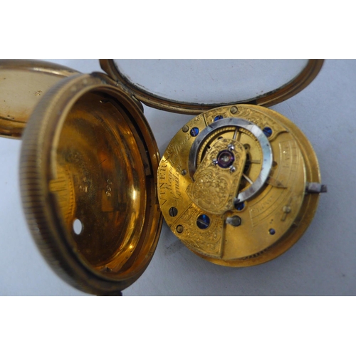 283 - 19thC silver pair cased verge pocket watch with white enamel dial by W.M. Page No. 4009 - Birmingham... 