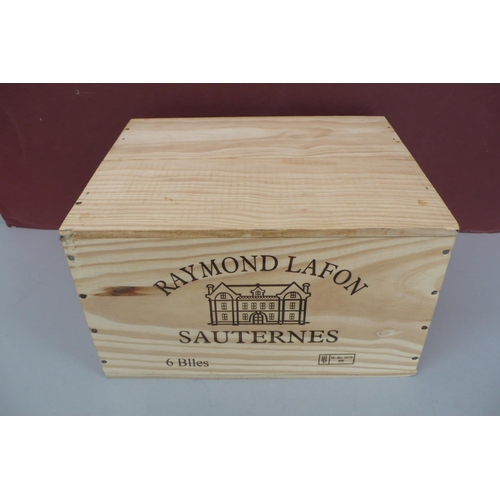 307 - Half sealed case of Raymond Lafon 2007 Sauternes ( well kept) (6 bottles)