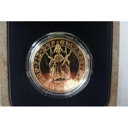 312 - 1989 Uk gold brilliant uncirculated 500th Anniversary commemorative gold £5 coin of the introduction... 