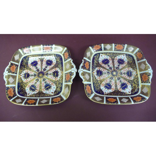 114 - A pair of Royal Crown Derby Imari pattern fruit dishes - dated 1920