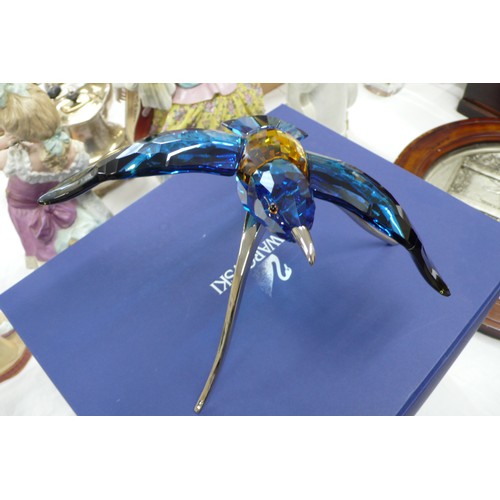 369 - Swarovski impressive coloured crystal bird in flight Boxed