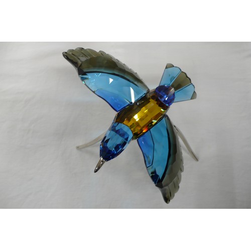 369 - Swarovski impressive coloured crystal bird in flight Boxed