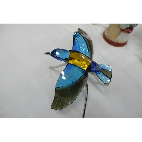 369 - Swarovski impressive coloured crystal bird in flight Boxed