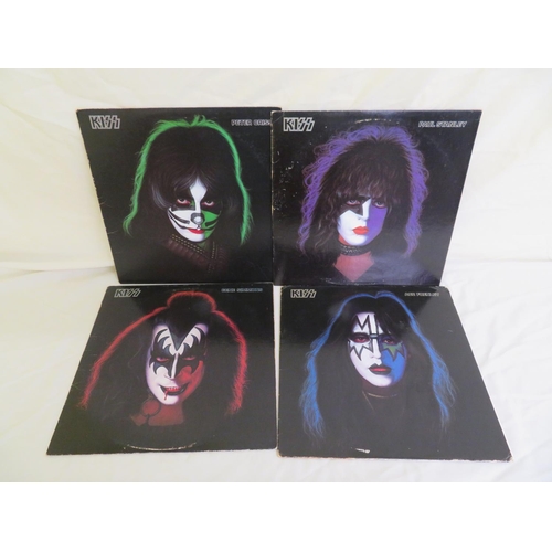 1 - Four Kiss vinyl LPs - Peter Criss, Paul Stanley, Ace Frehley and Gene Simmons