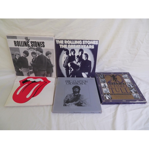 7 - Three LP box sets including Eric Clapton, The Rolling Stones and Jethro Tull - plus The Rolling Ston... 