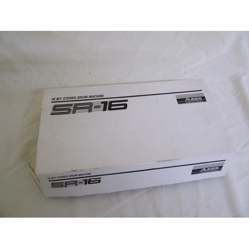 49 - Alesis SR-16 16 bit drum machine - original box with power supply