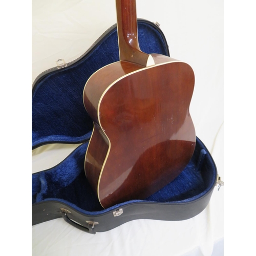 104 - Late 60s early 70s Harmony Sovereign six string acoustic guitar with spruce top, mahogany back and s... 