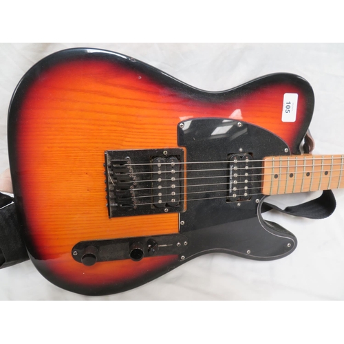 105 - Fender Telecaster Made in Mexico sunburst body, all maple neck with Seymour Duncan neck pickup, blac... 