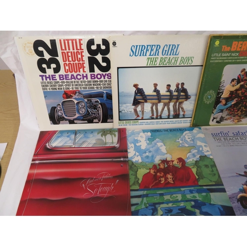 11 - Extensive collection of The Beach Boys LPs including Pet Sounds, Smiley Smile, Holland, Surfs Up, et... 