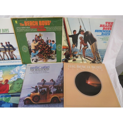 11 - Extensive collection of The Beach Boys LPs including Pet Sounds, Smiley Smile, Holland, Surfs Up, et... 