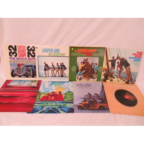 11 - Extensive collection of The Beach Boys LPs including Pet Sounds, Smiley Smile, Holland, Surfs Up, et... 