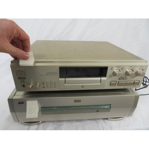 137 - JVC Digital VHS recorder and a sony JA555ES minidisc player