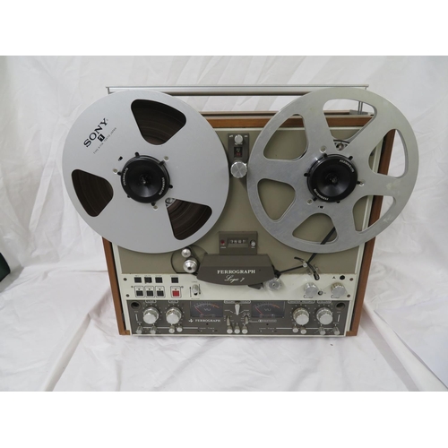 175 - Ferrograph Logic 7 Reel to Reel, running, requires service - plus blank reels