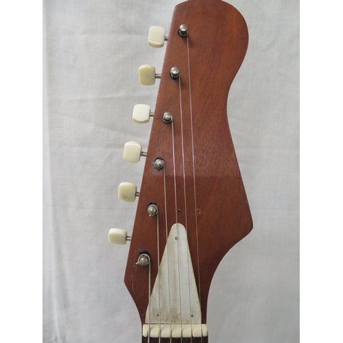 194 - 1960s Broadway Plectric II guitar - mahogany body and neck, two massive looking chrome covered picku... 