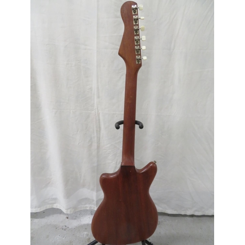 194 - 1960s Broadway Plectric II guitar - mahogany body and neck, two massive looking chrome covered picku... 