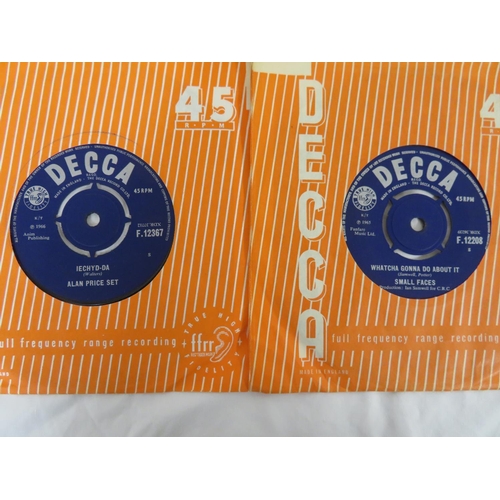 4 - A good collection of DECCA blue label singles including The Zombies, Rolling Stones, The Animals etc