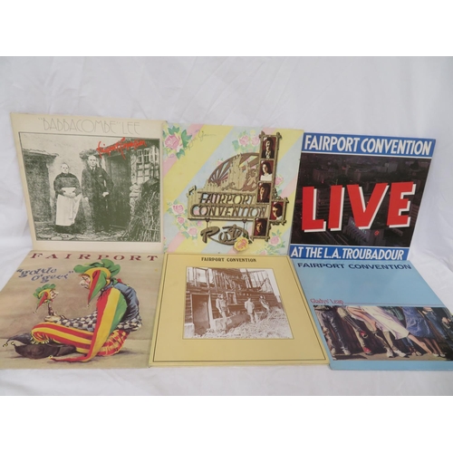 42 - Extensive collection of Fairport Convention LPS - Rising for the moon, Nine, Full House etc