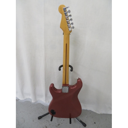 51 - Circa 1980s Japanese Fender Contemporary Stratocaster guitar with FS 3 tremolo and locking nut, coil... 