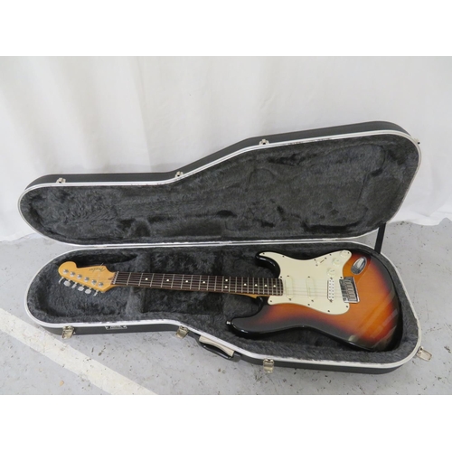 52 - Fender 1996 50th Anniversary Stratocaster sunburst guitar, maple neck, Schaller brushed locking tune... 