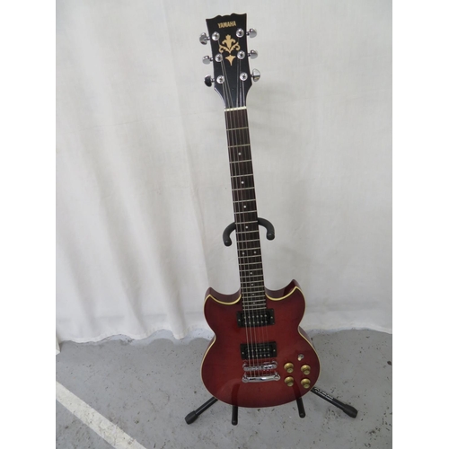 53 - Yamaha SG 500B electric guitar cherry sunburst, two humbucker pickups chrome hardware with gold knob... 