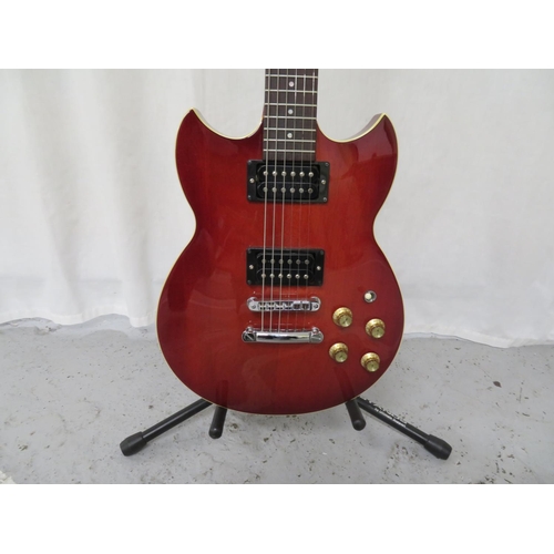 53 - Yamaha SG 500B electric guitar cherry sunburst, two humbucker pickups chrome hardware with gold knob... 