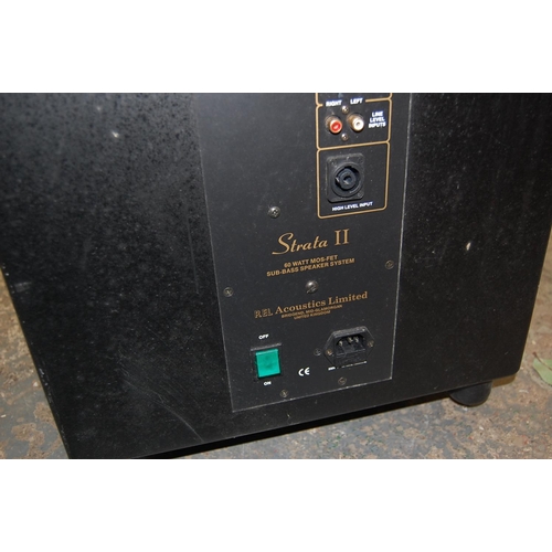 65 - Nakamichi AV8 Harmonic Time Alignment amplifier and a REL Acoustics limited Strata II sub woofer