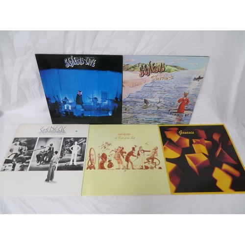 95 - Genesis LPs - Rock Roots (ROOTS 1), Three Sides Live (GE2002), Abacab (CBR 102) and Duke (CBR 101) e... 