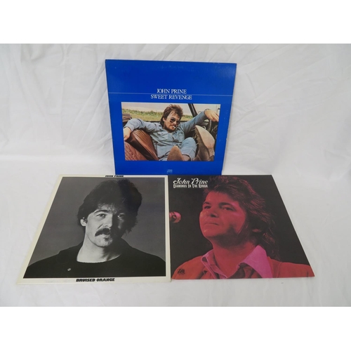 123 - John Prine - John Prine (K40357), Storm Windows (promo copy 6E-286), Pink Cadillac (6E-222), Common ... 