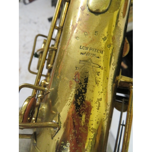 284 - Buescher True Tone lot pitch tenor saxophone - cased