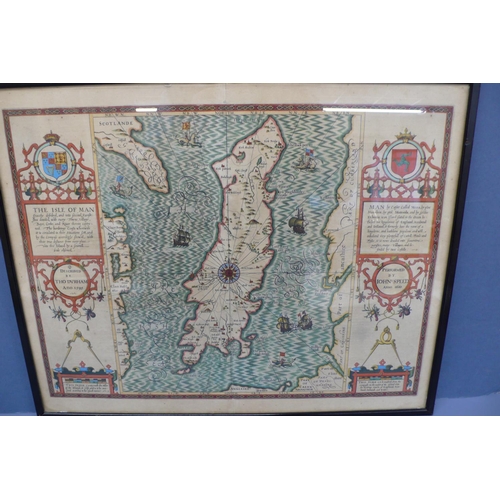 39 - John Speed 1611 edition (RARE), Map of the Isle of Man
Scales 5 miles-2.25ins & 20 miles - 2.25ins
E... 