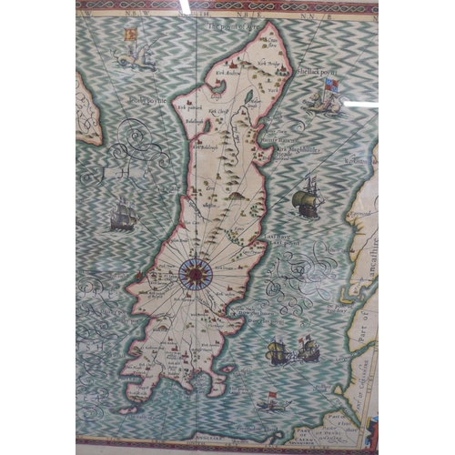 39 - John Speed 1611 edition (RARE), Map of the Isle of Man
Scales 5 miles-2.25ins & 20 miles - 2.25ins
E... 