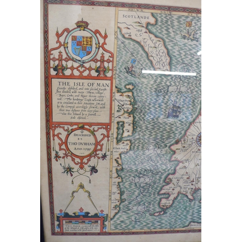 39 - John Speed 1611 edition (RARE), Map of the Isle of Man
Scales 5 miles-2.25ins & 20 miles - 2.25ins
E... 