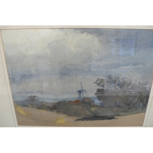 48 - Archibald Knox (1854-1953)
Windmill (possibly Mullen Guiye, Andreas)
Watercolour
17x22ins