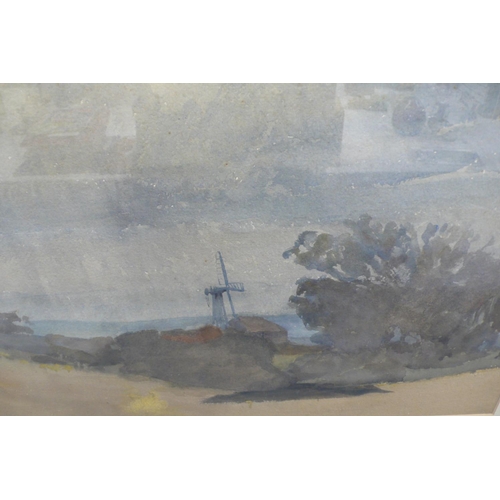 48 - Archibald Knox (1854-1953)
Windmill (possibly Mullen Guiye, Andreas)
Watercolour
17x22ins