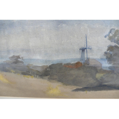 48 - Archibald Knox (1854-1953)
Windmill (possibly Mullen Guiye, Andreas)
Watercolour
17x22ins