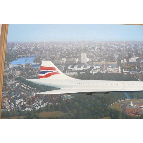 81 - Ivan Berryman
Concorde over London
Oil on Canvas
Signed & dated '04
24x36ins