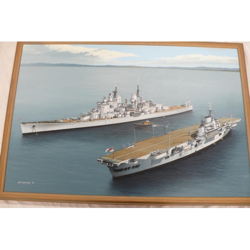 86 - Ivan Berryman
Royal Navy Warships at Anchor
Oil on Canvas
Signed & Dated '05
24x36ins