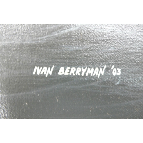 90 - Ivan Berryman
Bismarck Replies to HMS Hood
Oil on canvas
Signed and dated '03
24x36ins