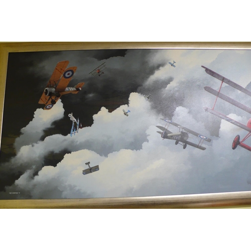 92 - Ivan Berryman (100th Painting)
World War I Aces
Oil on Canvas
Signed & dated '9
36x78ins