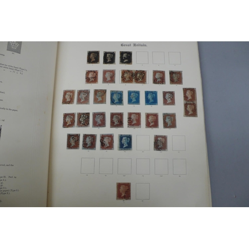 105 - Great Britain Stamp Album containing stamps from 1840, penny blacks, red etc