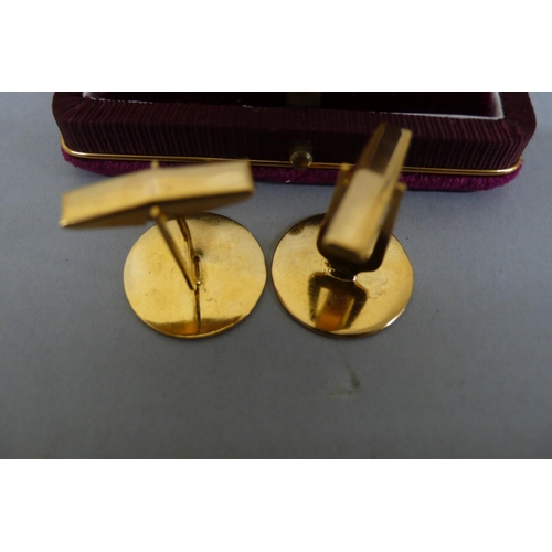 111 - Pair of Middle eastern 875 Gold Coin cufflinks, 10.4grms