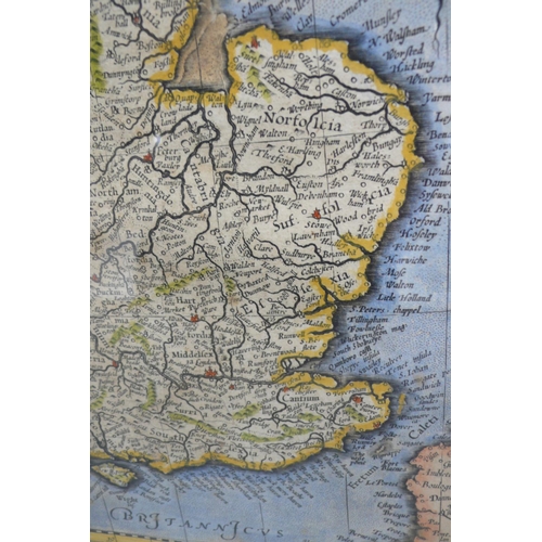 160 - Mercater 1636
Map of Anglia Regnum
Hand Coloured - double glazed
English Text - The Parliament Knigh... 