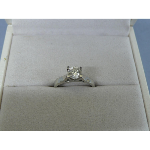 A good quality Canadian Solitaire Diamond Ring set in platinum, Approx ...