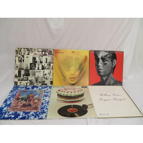 220 - Extensive collection of Rolling Stones LPs - Sticky Fingers (COC59100), Their Satanic Majesties Requ... 