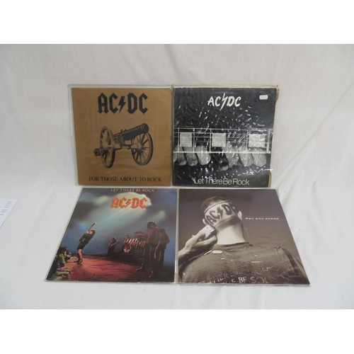 245 - AC/DC - Let There be Rock (ATL 50366), Are you Ready (B8830T), For Those About to Rock (APLP.053), L... 