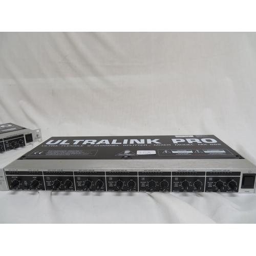 258 - Two Behringer MX882 8 channel splitters