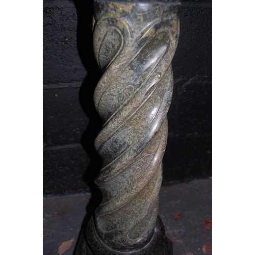 72 - Octagonal Serpentine Twisted Column Pedestal Ht. 34ins