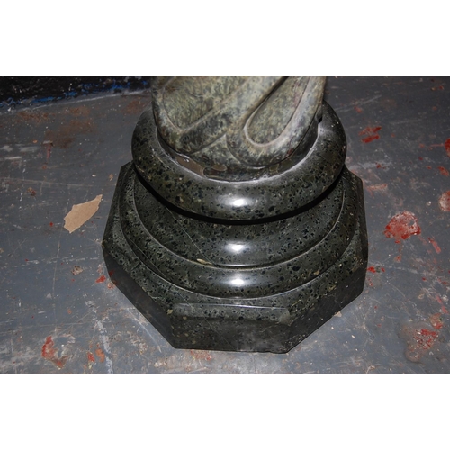 72 - Octagonal Serpentine Twisted Column Pedestal Ht. 34ins