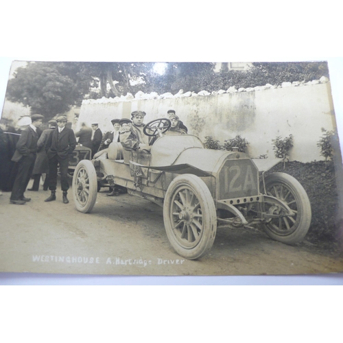 416 - 1908 TT Car Races - A. Hartridge and his 'Westinghouse' at Cronk Ny Mona